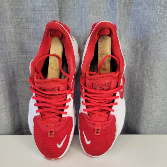 Nike PG 5 TB University Red White Men's Size 9 DA7758-600 - Picture 7 of 9